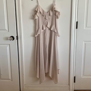 BCBGMAXAZRIA size XXS delicate cream calf-length dress